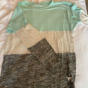 PINK tri color tunic top